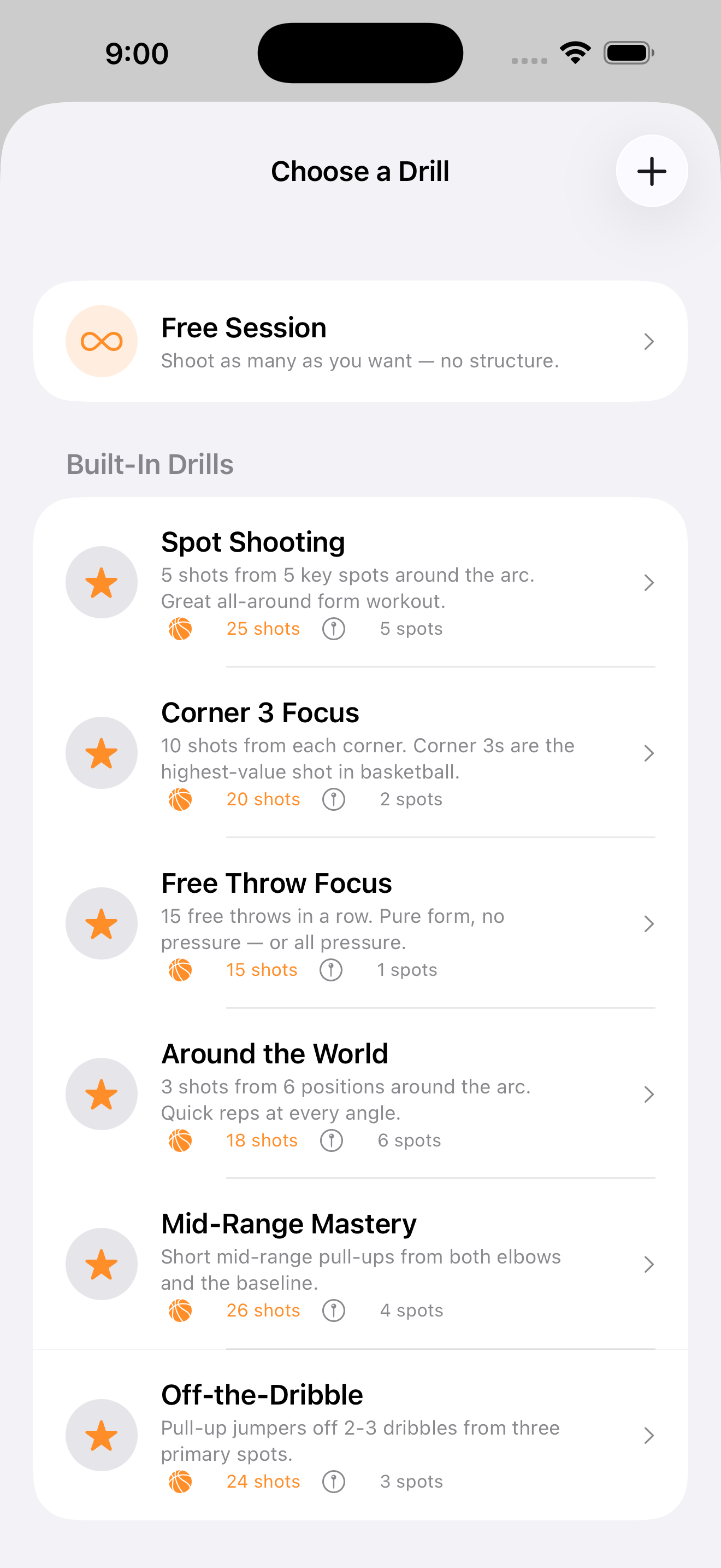 Drill selection