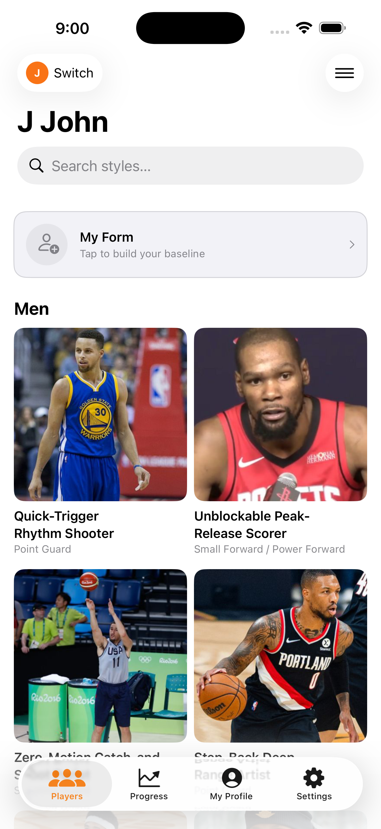 Player selection